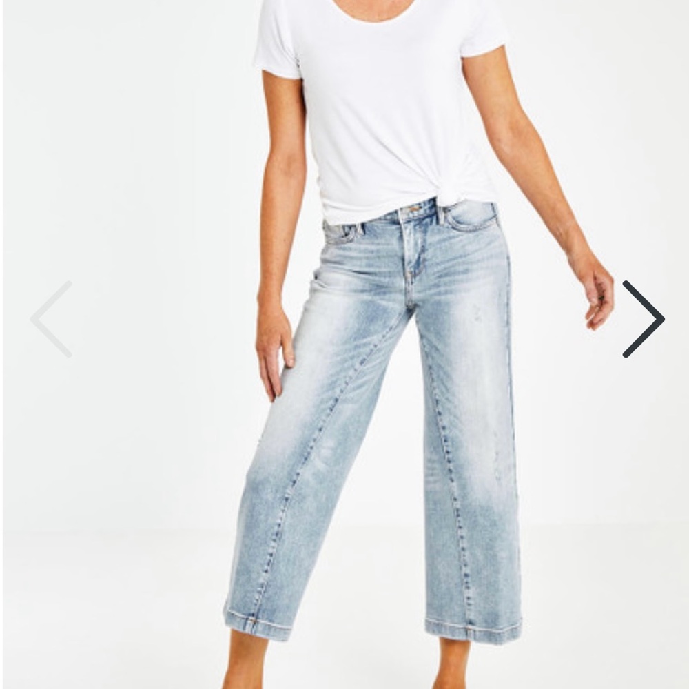 NYDJ “Not your daughters jeans” Teresa Wide Leg Cropped Pant SZ 16 in Radiance